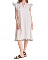 English Factory Flutter Sleeve Midi Dress In White In White