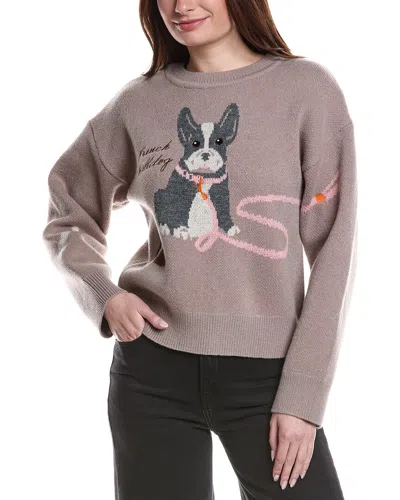 English Factory French Bulldog Sweater In Brown