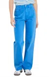 English Factory Full Length Wide Leg Jeans In Ocean Blue