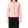English Factory Golden Button Cardigan In Light Pink