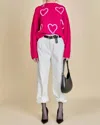 English Factory Heart Stitch Sweater In Multi