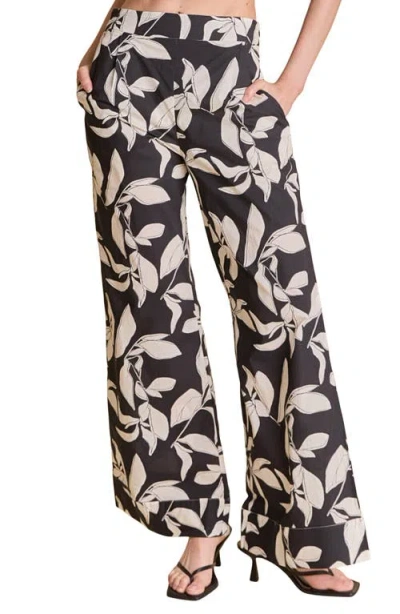 English Factory High Waist Wide Leg Pants In Black