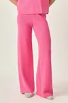 English Factory High Waisted Knit Pants In Pink