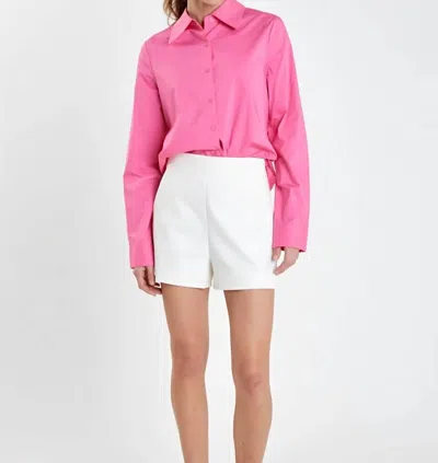English Factory High Waisted Mini Shorts In White