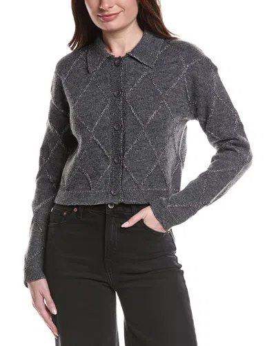 English Factory Knit Cardigan In Gray