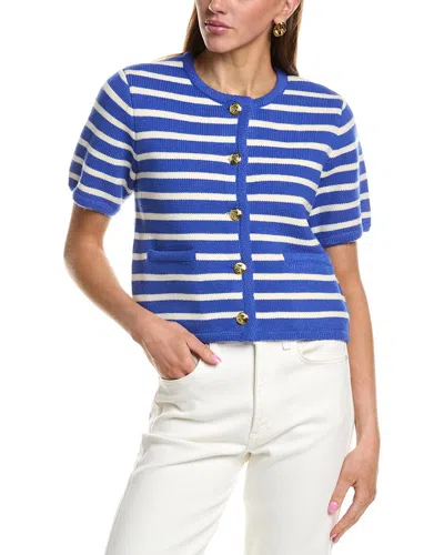 English Factory Knit Striped Wool-blend Cardigan In Multi