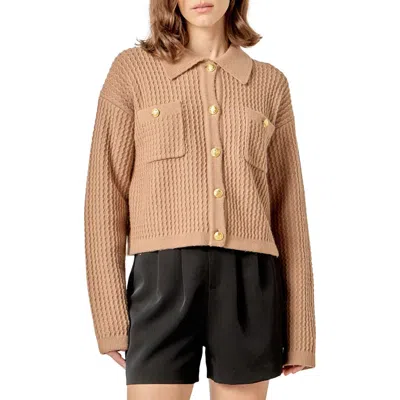 English Factory Lady Cardigan In Brown