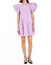 English Factory Layered Ruffles Mini Dress In Lilac In Purple