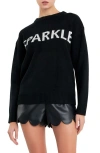 English Factory Lettering Sweater In Black