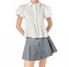 English Factory Lilly Peplum Top In White In White