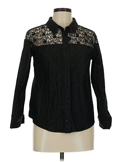Pre-owned English Factory Long Sleeve Blouse In Black