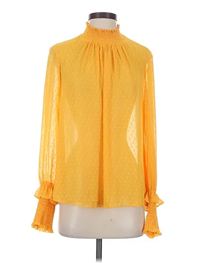 Pre-owned English Factory Long Sleeve Blouse In Yellow