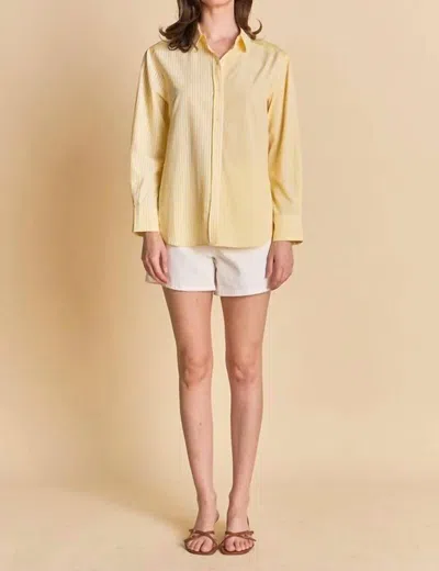 English Factory Long Sleeve Button Down Shirt In Butter Cup In Multi