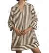English Factory Stripe Three-quarter Sleeve Dress In Multi