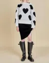 English Factory Long-sleeve Heart Sweater In Black Multi