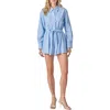 English Factory Long Sleeve Oxford Cotton Romper
