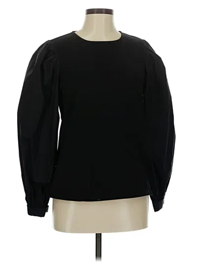 Pre-owned English Factory Long Sleeve Top Black Crew Neck Tops