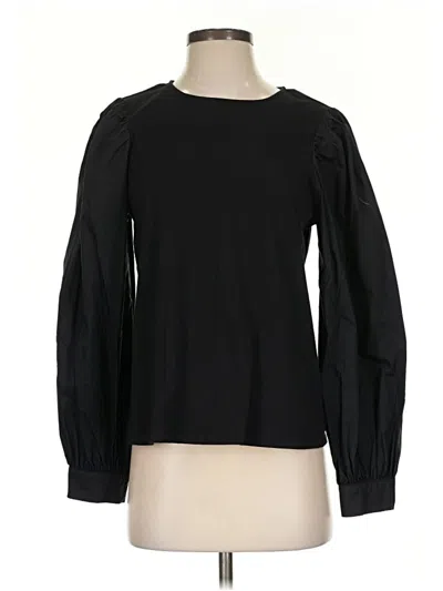 Pre-owned English Factory Long Sleeve Top Black Crew Neck Tops
