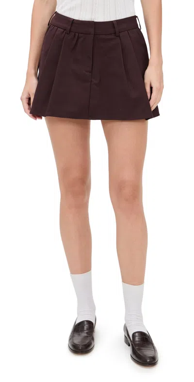 English Factory Mini Ruffle Skort Brown