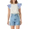 English Factory Mix Media Ruffle T-shirt In Multi