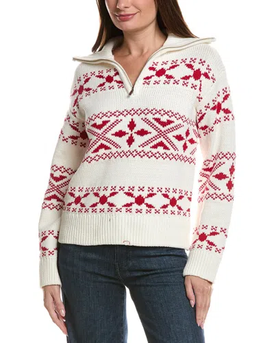 English Factory Motif Zip Up Jumper In Multi