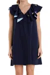 English Factory Multicolor Lined Ruffle Shift Dress In Multi