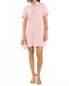 English Factory Stretch Embroidery Texture Dress In Pink In Neutral