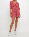 ENGLISH FACTORY OFF TO PARADISE ROMPER IN RED