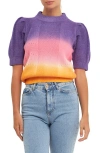 English Factory Ombré Sweater In Purple/ Orange