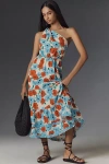 English Factory One-shoulder A-line Maxi Dress In Blue