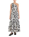 English Factory One Shoulder Maxi Dress In Black