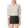 English Factory Oversize Collar Button-up Blouse In White
