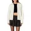 English Factory Oversize Corduroy Zip Jacket In Off White