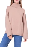 English Factory Oversize Turtleneck Sweater In Taupe