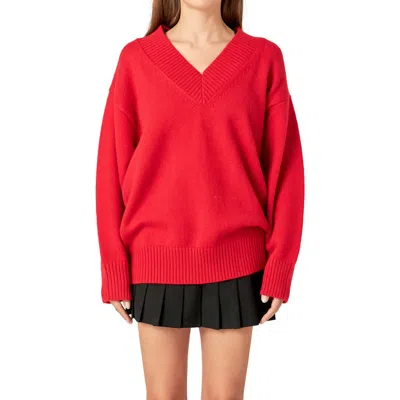 English Factory Oversize V-neck Sweater