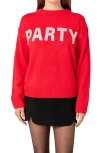 English Factory Party Metallic Sweater In Red