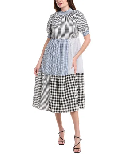 English Factory Patchwork Midi Dress