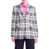 English Factory Plaid Blazer In Cream