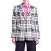 English Factory Plaid Blazer In Cream