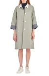 ENGLISH FACTORY ENGLISH FACTORY PLAID CUFF DETAIL COTTON BLEND TRENCH COAT