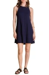 English Factory Pleated A-line Knit Minidress In Blue