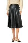 ENGLISH FACTORY ENGLISH FACTORY PLEATED FAUX LEATHER SKIRT