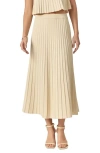 English Factory Knit Pointelle Midi Skirt In Ivory