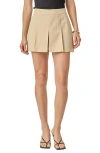 English Factory Pleated Twill Miniskort In Neutral