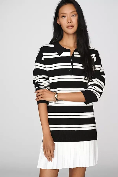 English Factory Polo Twofer Mini Dress In Black