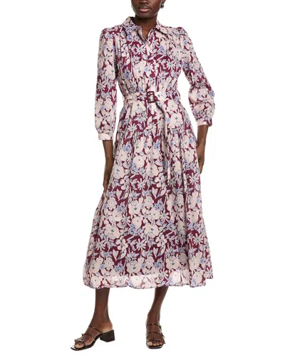 English Factory Printed Midi Dress In Purple