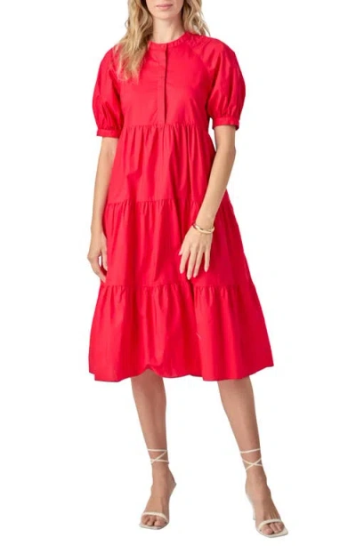 English Factory Puff Sleeve Dress