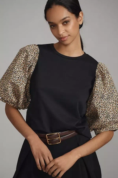 English Factory Puff-sleeve Top In Multicolor
