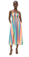 English Factory Rainbow Stripe Sleeveless Maxi Dress Multi In Multi