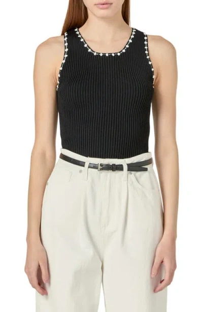 English Factory Rib Tank In Black